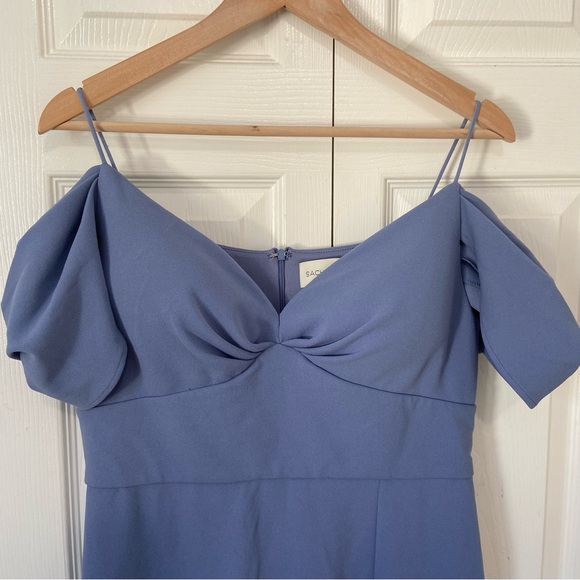 Sachin & Babi Brittany Off-The-Shoulder Maxi Gown Dress Blue Size 10 - Picture 6 of 11